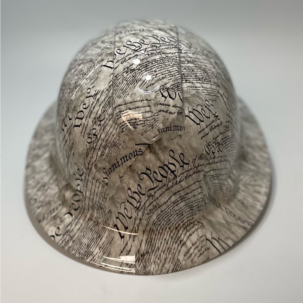 New Full Brim Hard Hat Custom Hydro Dipped Script We The People!!
